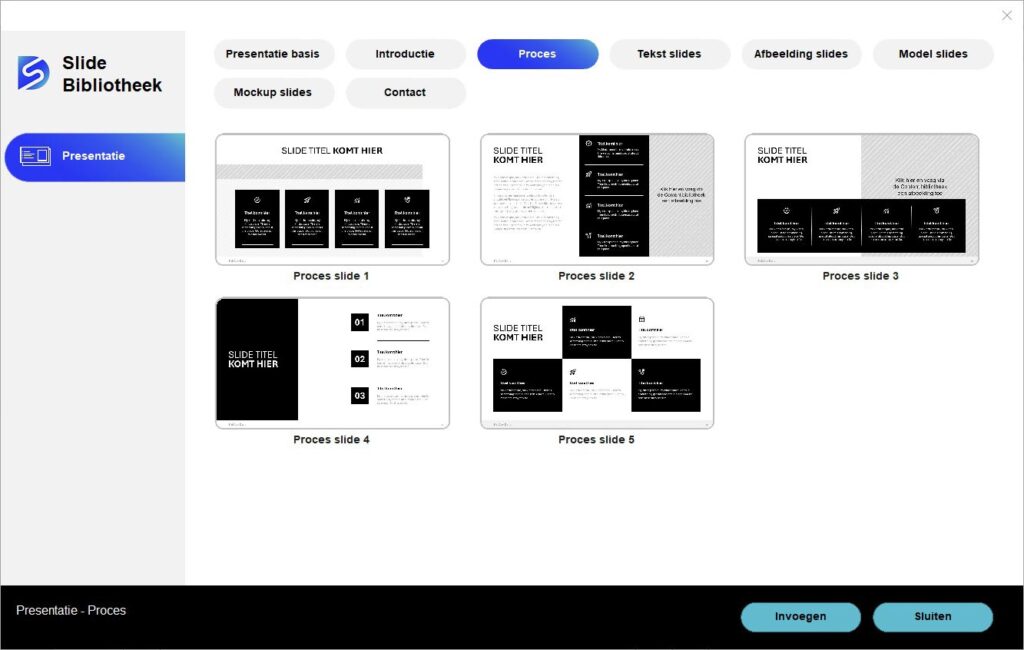 SlideDeck Slide bibliotheek